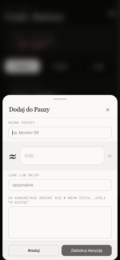 BR-Budget mobile, moduł Pauza