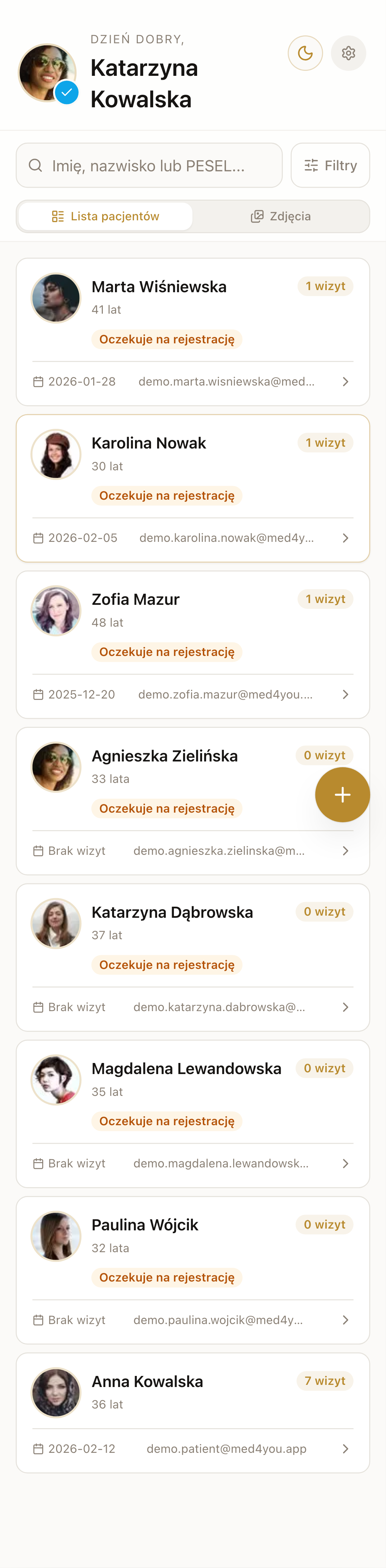 Patient list